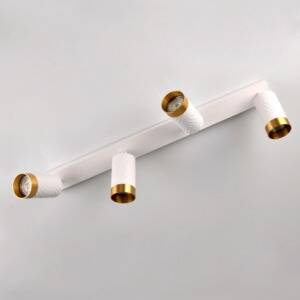 Lampa ścienno-sufitowa ARRAS 4 biało-złota GU10