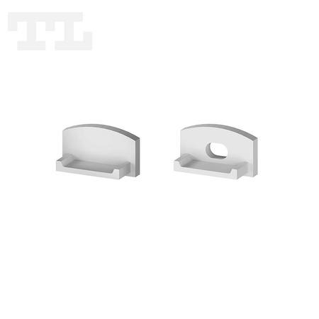 Komplet zaślepek bocznych szarych P4-1, P6-3, GK6-3 (1 szt. z otworem, 1 szt bez otworu) (nr kat 770401)