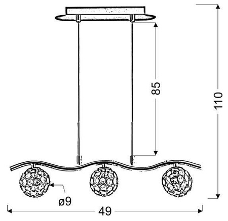 Lampa wisząca Candellux Starlet 3xG9