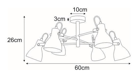 Lampa sufitowa K-8109 z serii KANTI