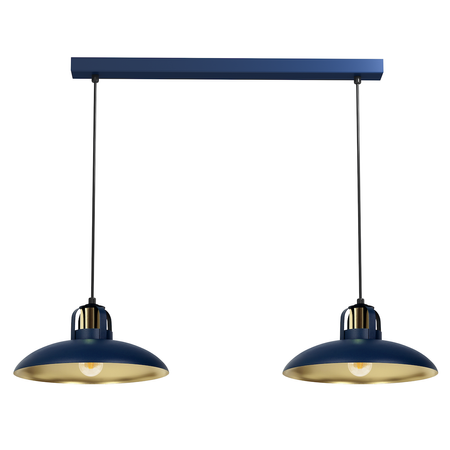 Lampa wisząca FELIX NAVY BLUE/GOLD 2xE27 granatowo złota