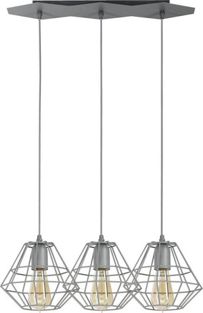 Lampa wisząca DIAMOND Gray 3xE27