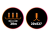 Girlanda ogrodowa oprawa 20m łańcuch 20 gniazd E27 IP44