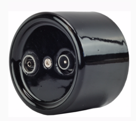 Gniazdo ceramiczne natynkowe TV + R czarne