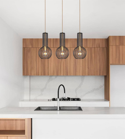 Lampa wisząca na listwie, nad blat kuchenny K-4521 z serii ARVI BLACK