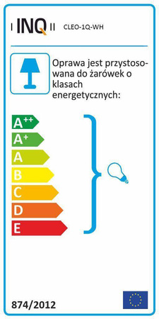 Oprawa  OZZO Cleo 1Q- WH spot 1-50W biała