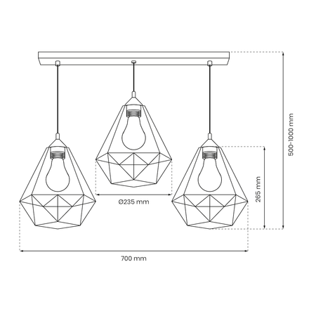 Lampa wisząca BASKET WHITE 3xE27 biała