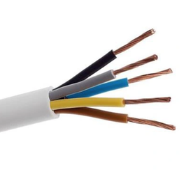 Przewód kabel  siłowy H05VV-F OWY 5x2,5 biały 1m