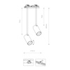 Nowodvorski Lampa podtynkowa czarno złota MONO SURFACE LONG 