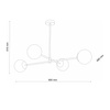 Lampa sufitowa SARIUS Gold 4xG9 wysoka
