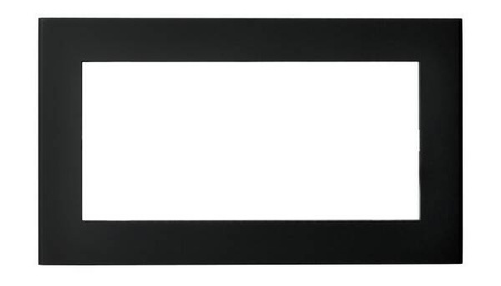 Ramka podwójna do gniazda brytyjskiego Ospel Sonata Czarny Metalik