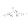 Lampa sufitowa FAIRY Czarna 6xE27