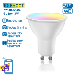 Inteligentna żarówka LED Smart WB GU10 Wi-Fi 4,9W CCT + RGB