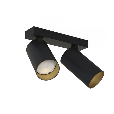 Nowodvorski Lampa sufitowa czarno złota reflektor MONO 
