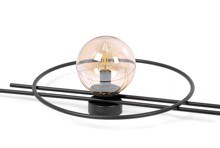 Potrójna lampa ścienna z bursztynowymi kloszami K-5348 z serii CORSA