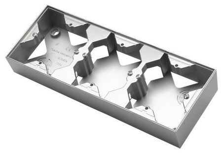 Puszka instalacyjna do serii SONATA potrójna Ospel Sonata Srebrny Mat