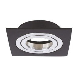 Oczko sufitowe kwadratowe czarny aluminium Mino