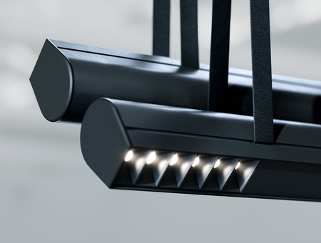 Kluś Lampa wisząca LED Tulip TU BEAM ZW L=3003mm, DOT, 36W, 4000K, DALI, CZARNY