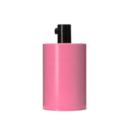 Metalowa oprawka dekoracyjna dla żarówki E27 różowa