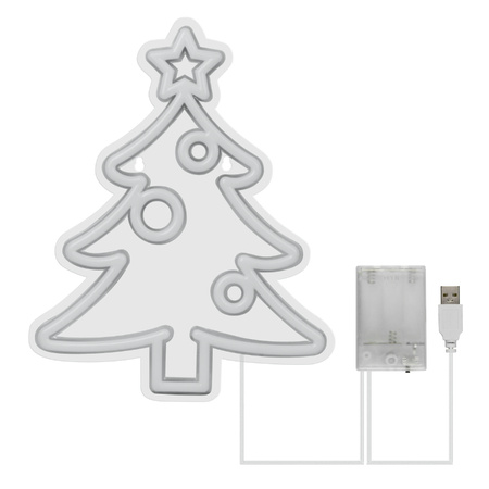 Dekoracja świetlna  świąteczna Neon LED choinka 22,5 x 28cm