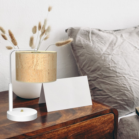 Lampa gabinetowa biurkowa CORK White/Cork 1xE27 z włącznikiem w podstawie