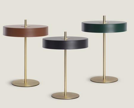 Metalowa Lampa Stołowa nocna 3,6W LED 3000K Korkor brązowa - złota