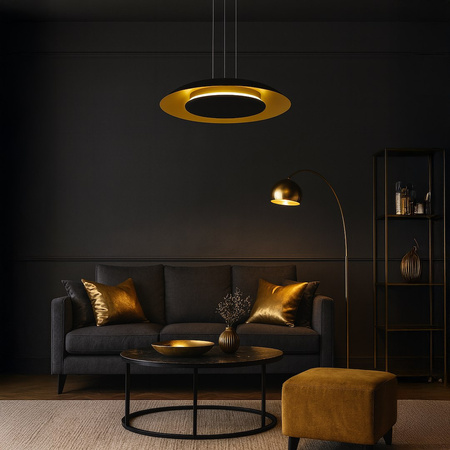 Lampa wisząca Piattino Czarny Złoty 30W LED 3000K-4000k-6000K