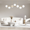 Lampa sufitowa Milano złota 7xE14 mleczne kule EP1C24