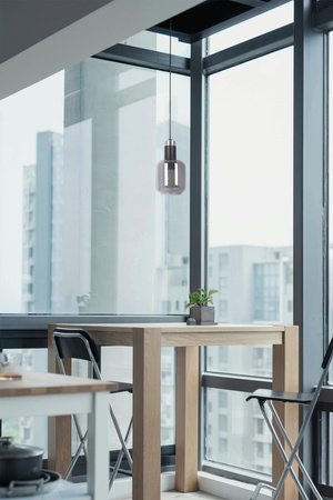 Pojedyncza lampa wisząca z ozdobnym kloszem K-5260 z serii DENIS