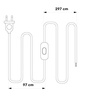 Przewód kabel z wtyczką PVC 4m czarny