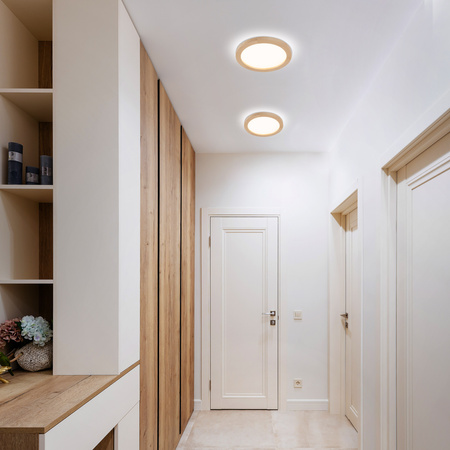 Plafon Aqua Wood Buk 30cm 24W LED drewniany