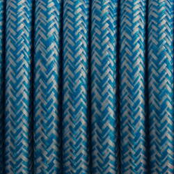 Przewód w oplocie kabel dekoracyjny zygzak BLUE 2x0,75