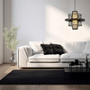 Rattanowa lampa wisząca Astra czarna 1xE27 Boho