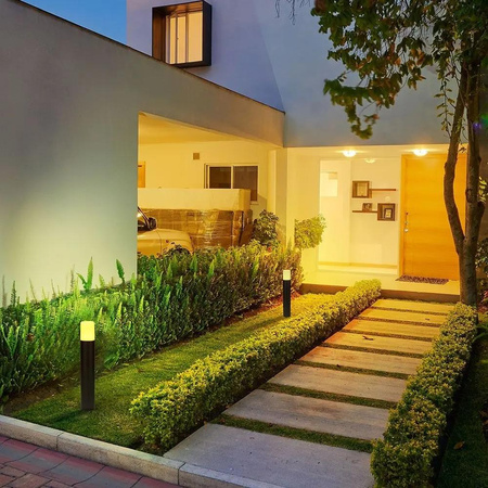 Słupek Ogrodowy V-TAC GU10 Okrągły Aluminium Czarny 80x80x500mm IP54 VT-7617 3 Lata Gwarancji