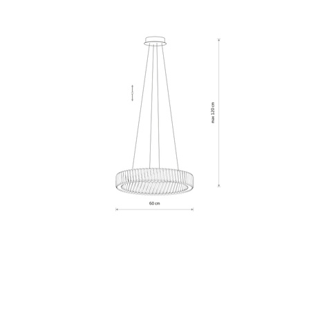 Nowodvorski Lampa wisząca LUXORA ROUND LED 30W 3000K 2700lm 60cm | 11705
