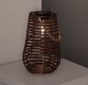 Rattanowa brązowa Latarenka LED Lampka solarna 30cm Lampion