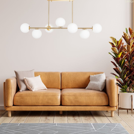 Lampa sufitowa Milano złota 7xE14 mleczne kule EP1C24