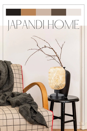 Lampka nocna bambusowa podstawa czarna abażur