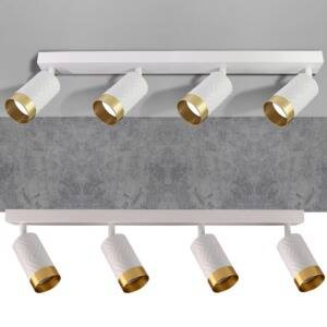 Lampa ścienno-sufitowa ARRAS 4 biało-złota GU10