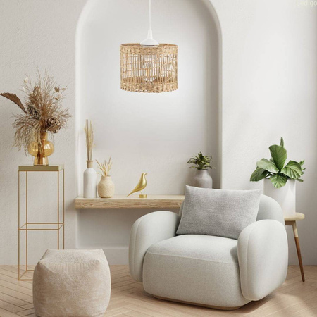 Lampa wisząca BOHO Africa trawa morska walec 20cm