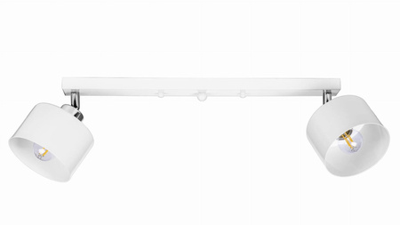 Lampa sufitowa listwa biała podwójna metalowa