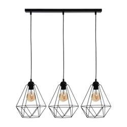 Lampa wisząca BASKET BLACK 3xE27 czarna