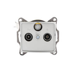 Gniazdo podtynkowe RTV-SAT  LOGI srebrny