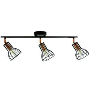 Lampa ruchoma ścienno-sufitowa SOFIA-3 czarna+miedź E14x3