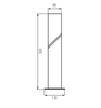 Słupek ogrodowy LAVEN 1xE27 grafitowy 50cm LOFT