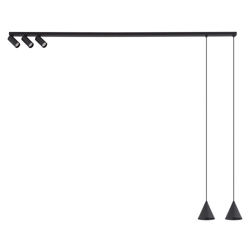 Lampa sufitowa FOURTY z reflektorkami i zwisami 5xGU10 czarna Nowodvorski 11448