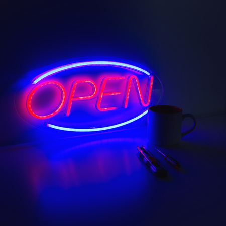 Dekoracja świetlna Neon LED open 45 x 22 cm