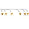 Lampa ścienno-sufitowa MARIBEL 6 GU10 biała + złote pierścienie