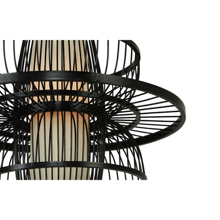 Rattanowa lampa wisząca Astra czarna 1xE27 Boho