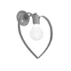 Kinkiet dziecięcy AMORE GREY metalowy 1xE27 szary